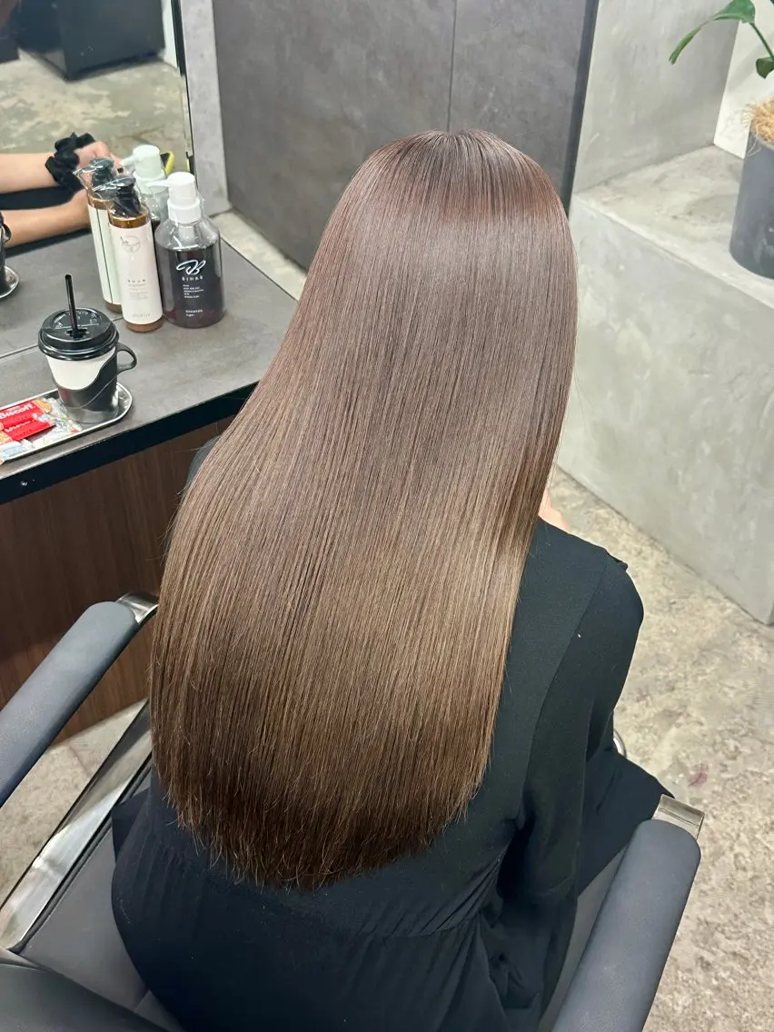 ロング カラー ブリーチ ダブルカラー ブリーチなしカラー 透明感/美髪カラー ダブルカラー/ユウゴのヘアスタイル