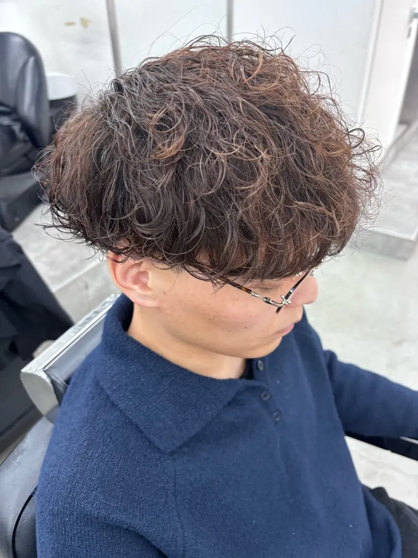パーマ メンズ カット パーマ トリートメント 土岐/メンズ専門 パーマ特化美容師🌀のヘアスタイル