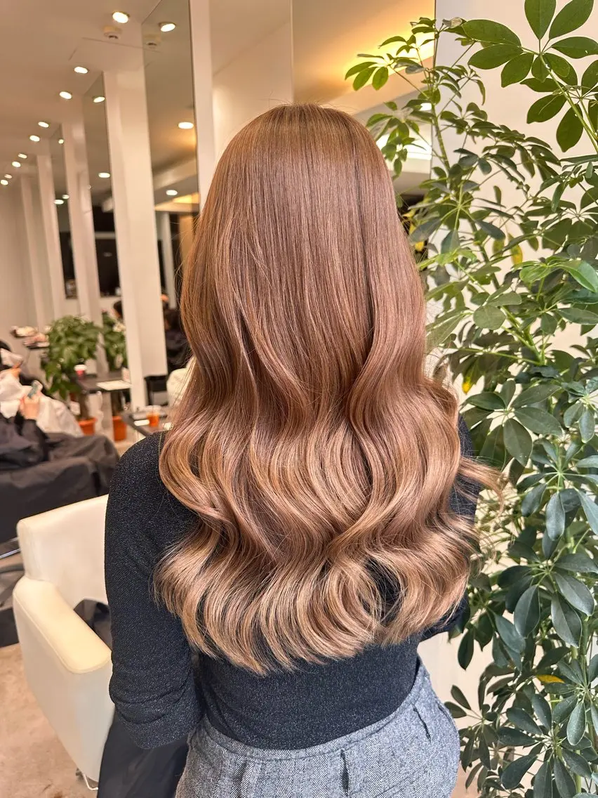 ロング カラー カット ヘアカラー トリートメント ✨大人韓国レイヤー ✨吉原 潤✨のヘアスタイル