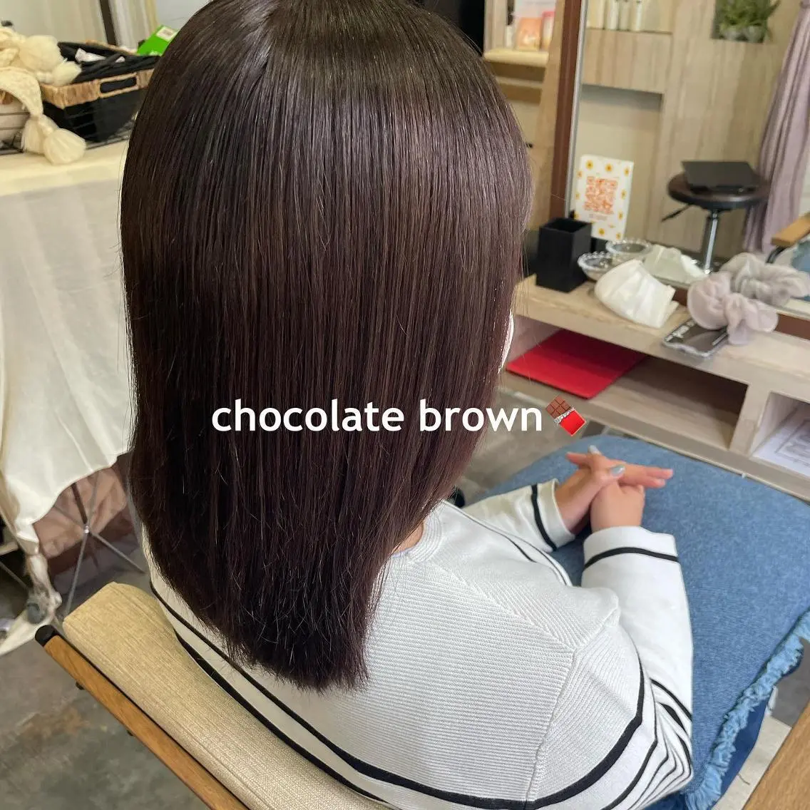 ミディアム カラー ブリーチ ブラウンカラー トリートメント 吉村 夏椰のヘアスタイル