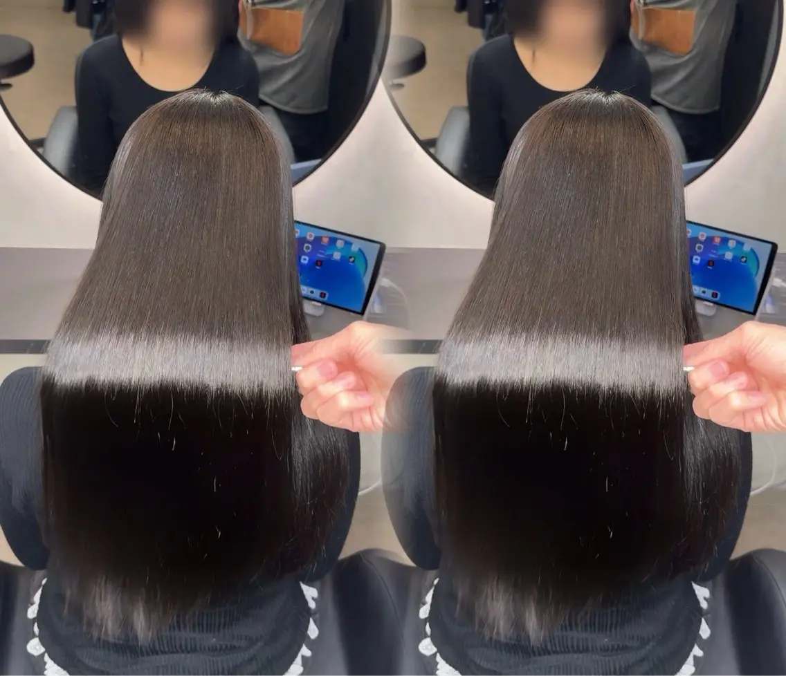 ロング カラー ヘアアレンジ カット ヘアカラー 縮毛矯正 トリートメント 新宿 /髪質改善/ レイヤー/ヒュウガのヘアスタイル