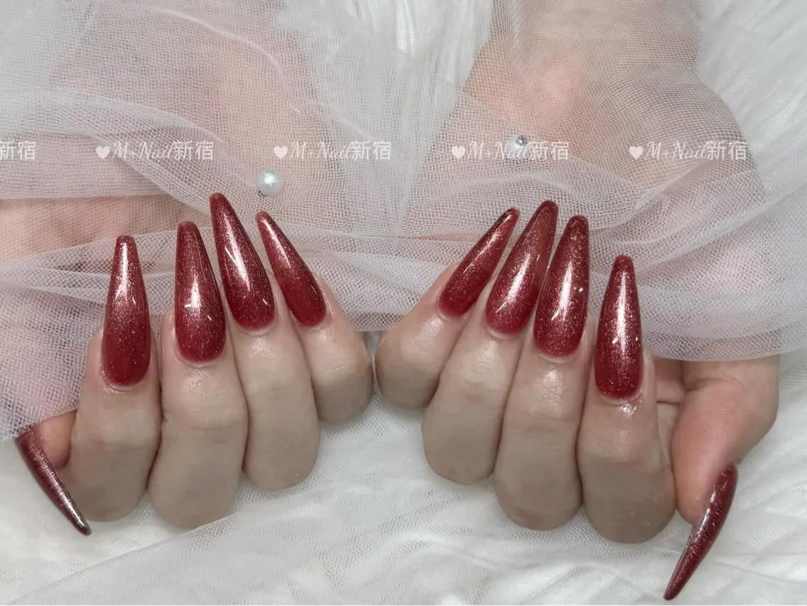ロング ハンドネイル M+Nail 新宿のネイルデザイン