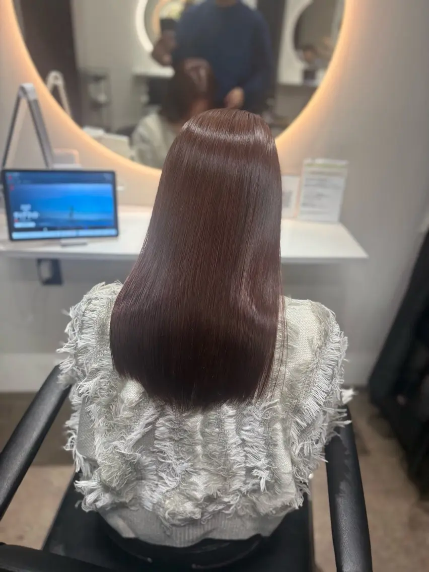 ミディアム 髪質改善 縮毛矯正 トリートメント 6月期間限定 今だけクーポンありのヘアスタイル