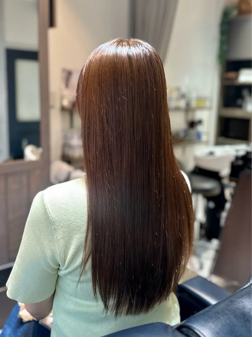 ロング 酸性ストレート 江原 優那のヘアスタイル