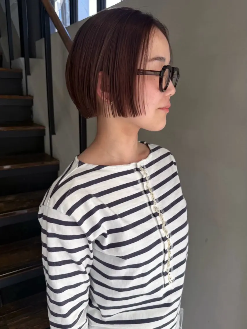 ショート ボブ 似合わせカット カット レイヤー / ボブ/ ダブルカラーsakiのヘアスタイル