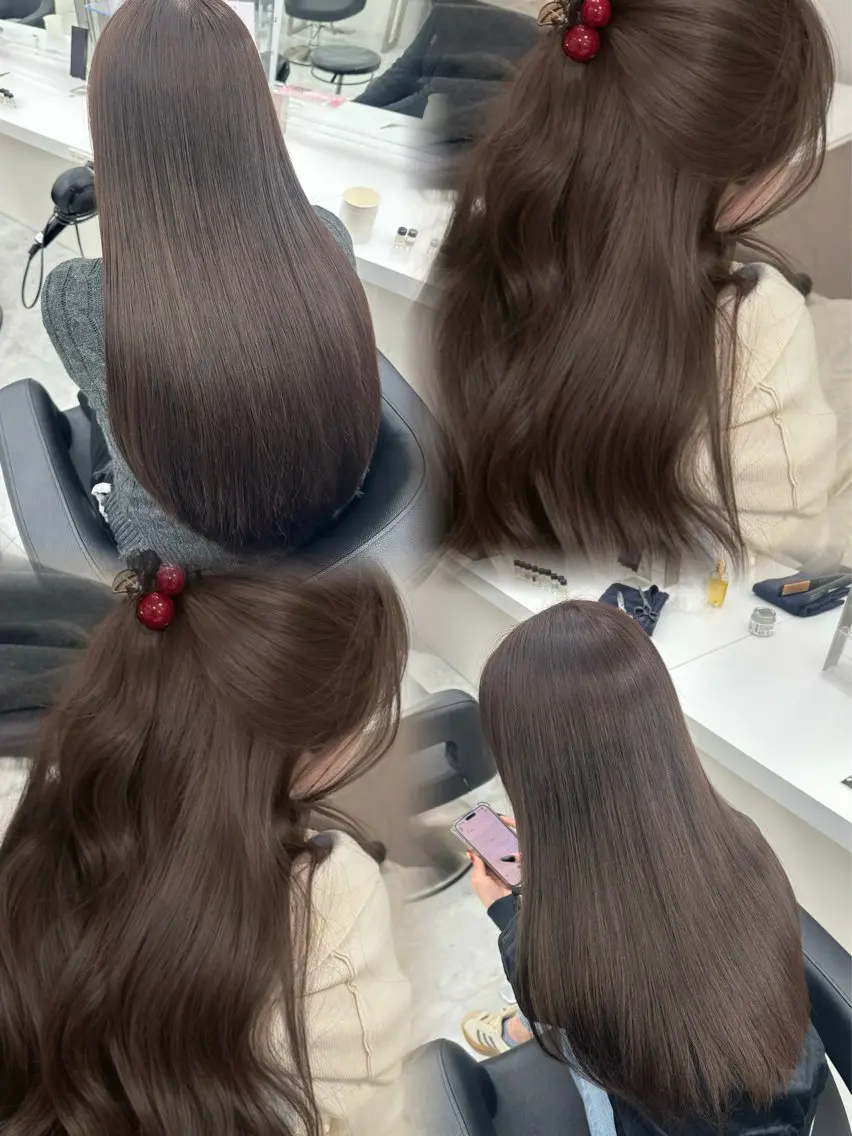 ロング ヘアカラー トリートメント ヘッドスパ ヘアセット rio🧚🏻‍♀️ 暖色/グレージュのヘアスタイル