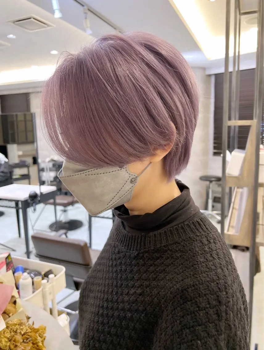 ショート ♡似合わせ ♡ハイトーン♡のヘアスタイル