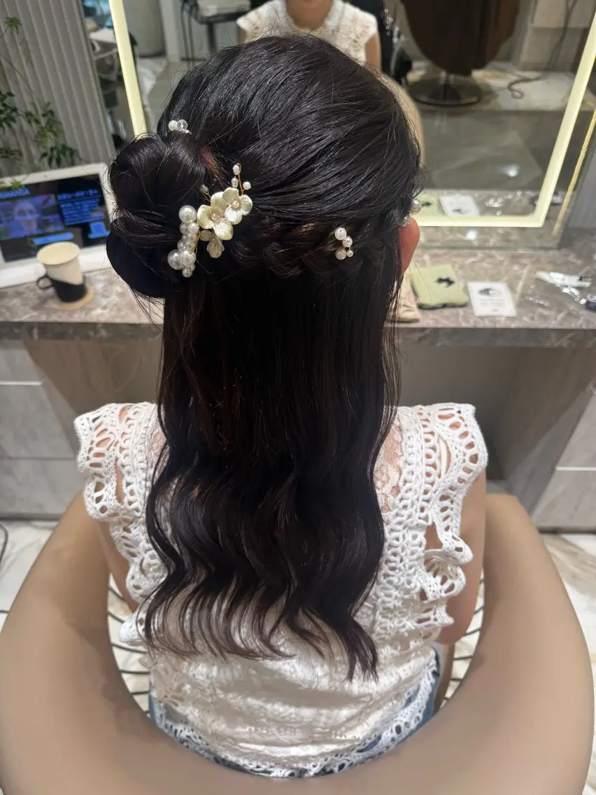ロング ヘアセット 清楚ギャルの女王👑 めい🩶🩶のヘアスタイル