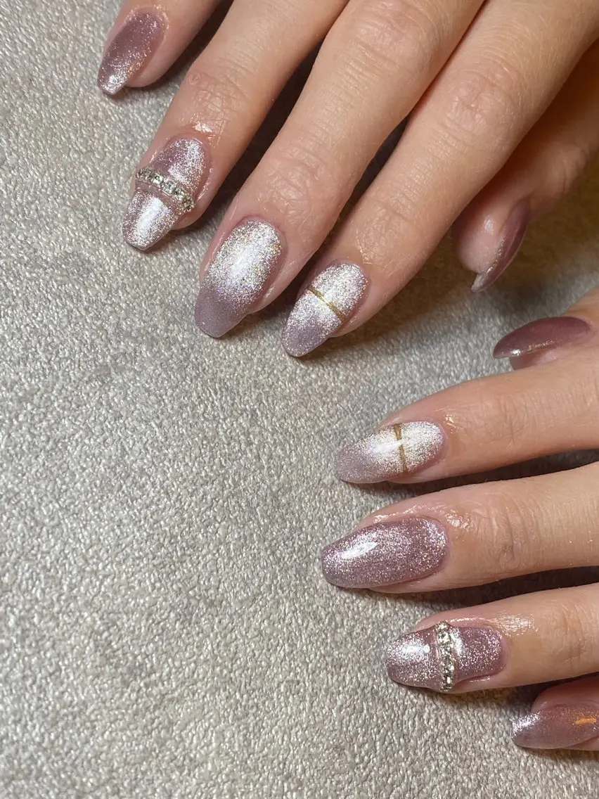 ネイル キラキラネイル マグネットネイル ハンドネイル LIll nailのネイルデザイン
