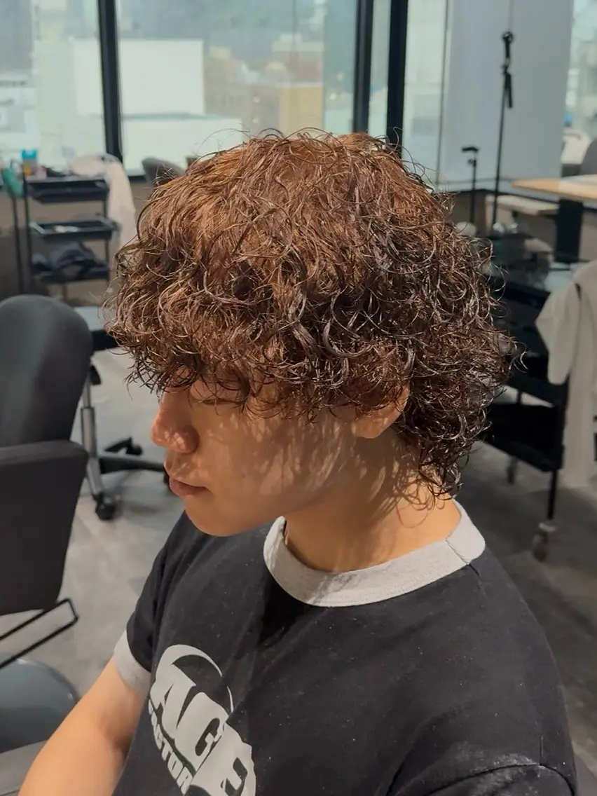 パーマ メンズ メンズパーマ プードルパーマ プードルパーマ カット パーマ 心斎橋メンズパーマ 颯太【Arca】のヘアスタイル