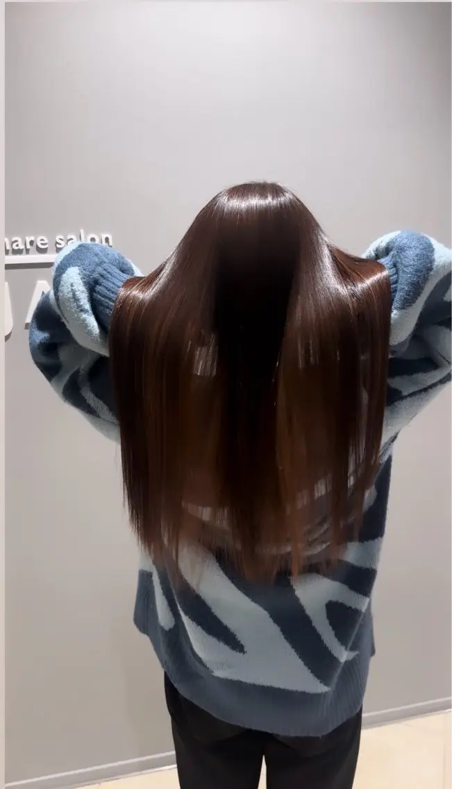 ロング 髪質改善 縮毛矯正 トリートメント 【20代ダメージ毛に 髪質改善】のヘアスタイル