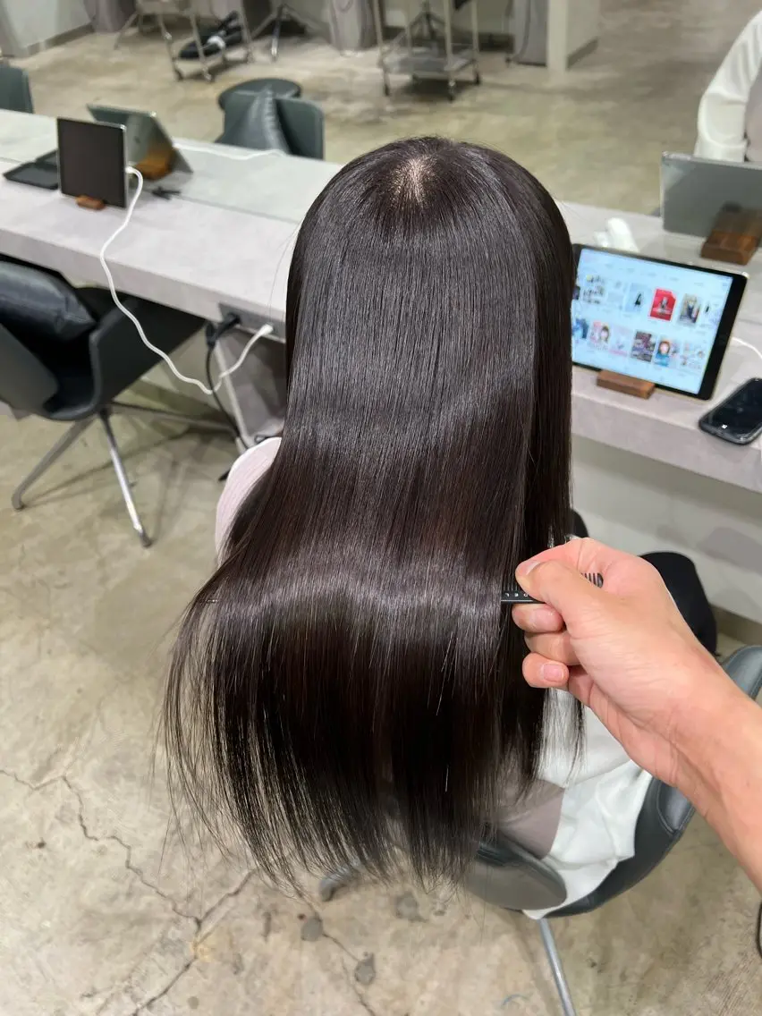 ロング 【ヤバ髪から美髪へ】 縮毛矯正特化アチワのヘアスタイル