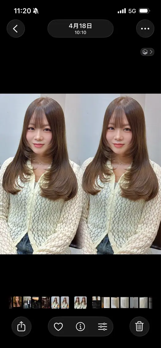 ロング レイヤーカット ロング カット ヘアカラー calna 古賀 菜摘のヘアスタイル