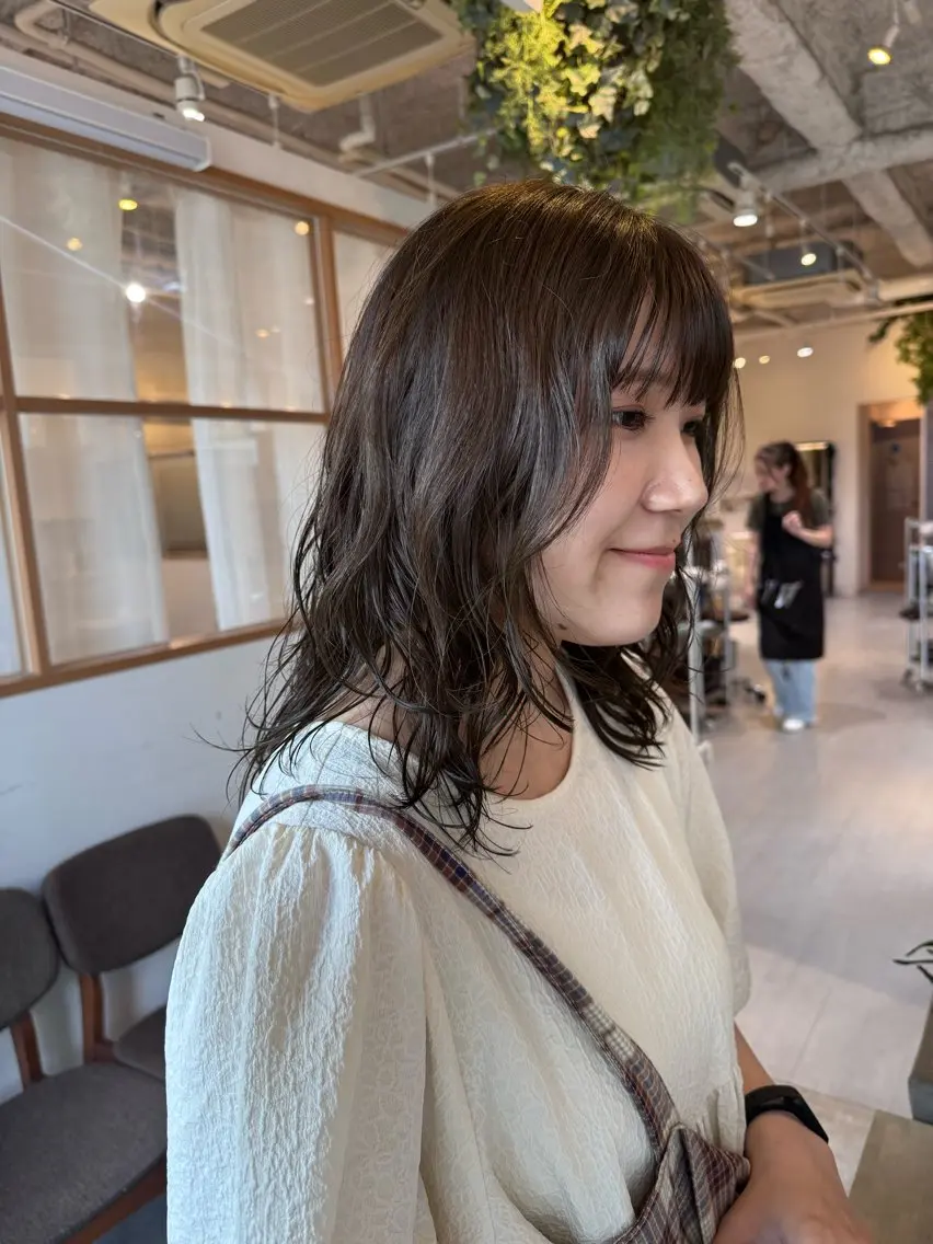 ミディアム パーマ ミディアムパーマ ウラベヨシカ 似合わせショートボブのヘアスタイル