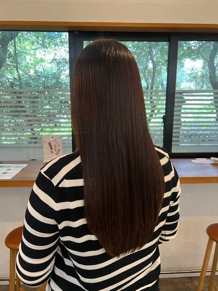 ロング 縮毛矯正 鈴木 三保のヘアスタイル