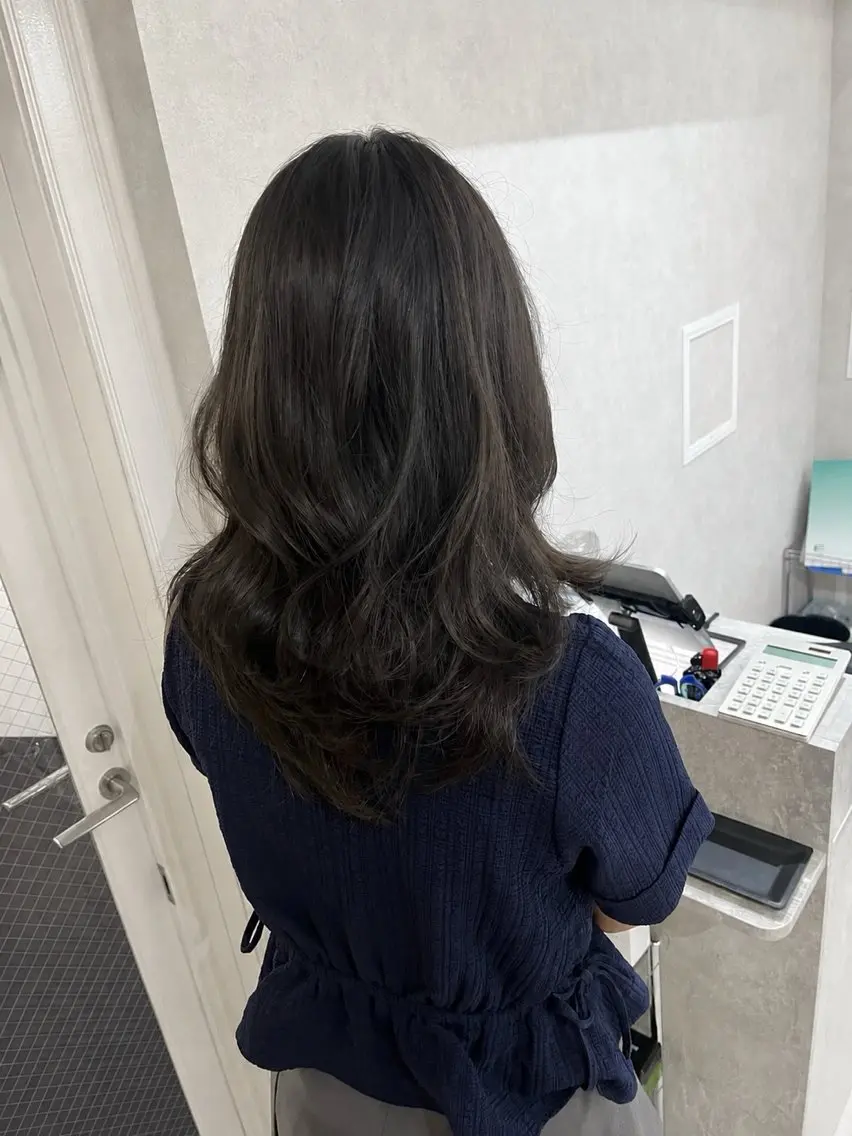 ロング カラー カット ヘアカラー トリートメント 新宿美容室 ダブルカラーのヘアスタイル