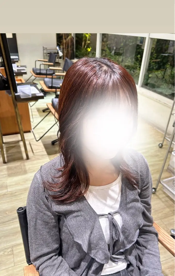 ロング ヘアアレンジ 韓国風ヘア レイヤーカット 水木 里咲のヘアスタイル