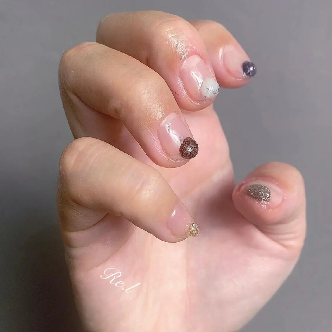 ネイル ニュアンスネイル モチの良さ◉ フィルインネイル♡のネイルデザイン