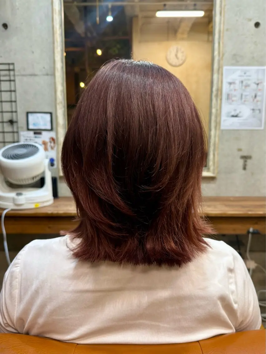 ミディアム カラー ヘアカラー トリートメント Cadre新小岩🫧 栗原葵のヘアスタイル