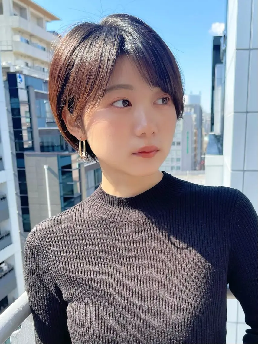 ショート 丸みショート イエローカラー 韓国風ヘア ショートヘア カット ヘアカラー ショート・ボブ特化 mahoのその他イメージ