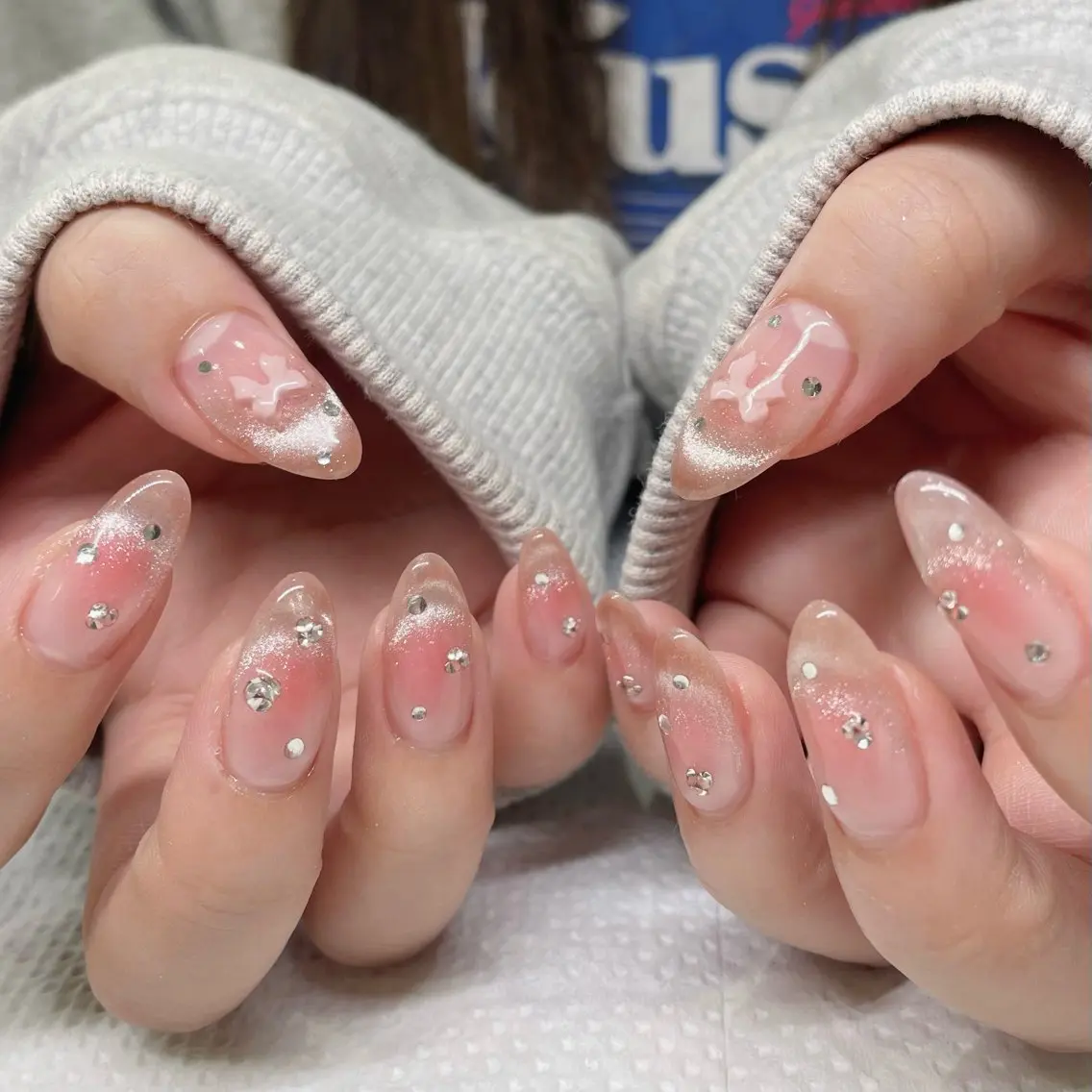 ネイル チークネイル フレンチネイル マグネットネイル マグネットフレンチ Ricnail☾ ayanoのネイルデザイン