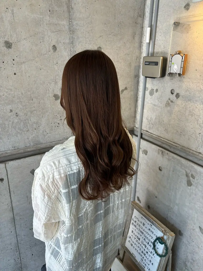 カラー ブラウンカラー ココアブラウン eMu🎀 🤍MIYU🤍のヘアスタイル
