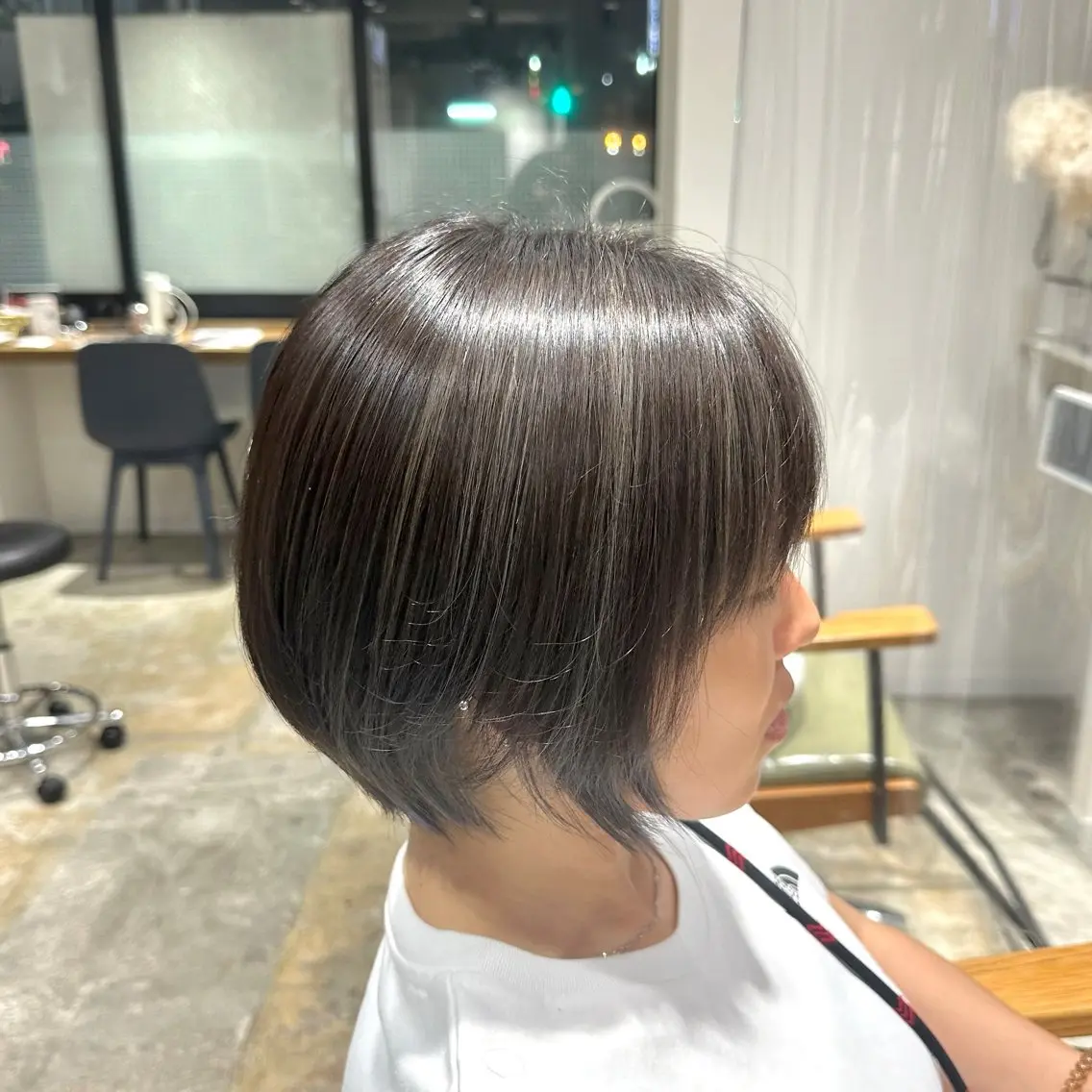 ショート カット ヘアカラー トリートメント ✨圧倒的満足度◎ 小顔美人ショート✨佃のヘアスタイル