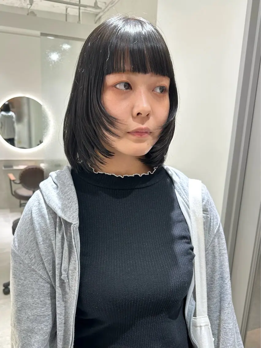 ミディアム カラー 髪質改善 縮毛矯正/ レイヤー/銀座/本木のヘアスタイル