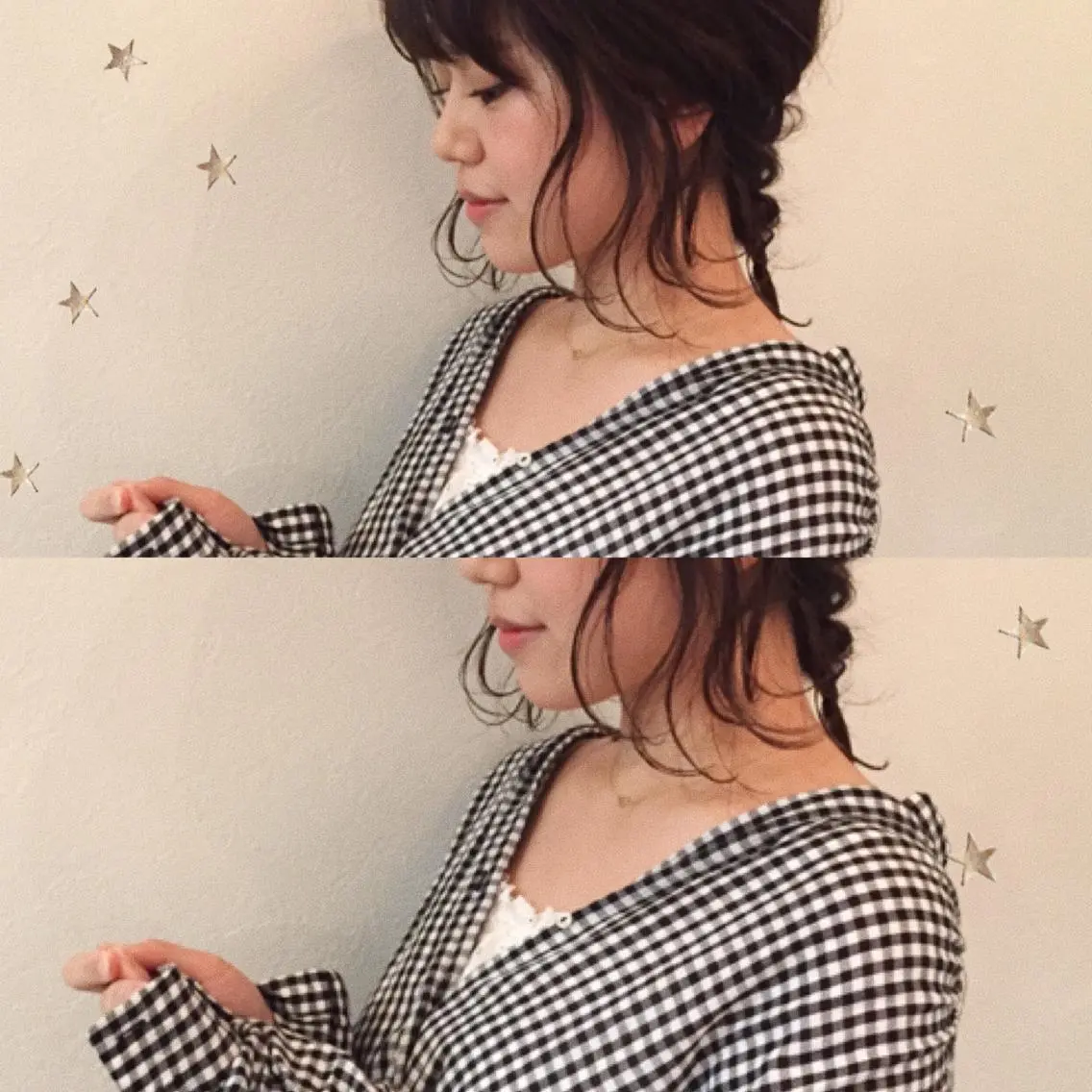 ミディアム ヘアアレンジ 市川 千夏のヘアスタイル