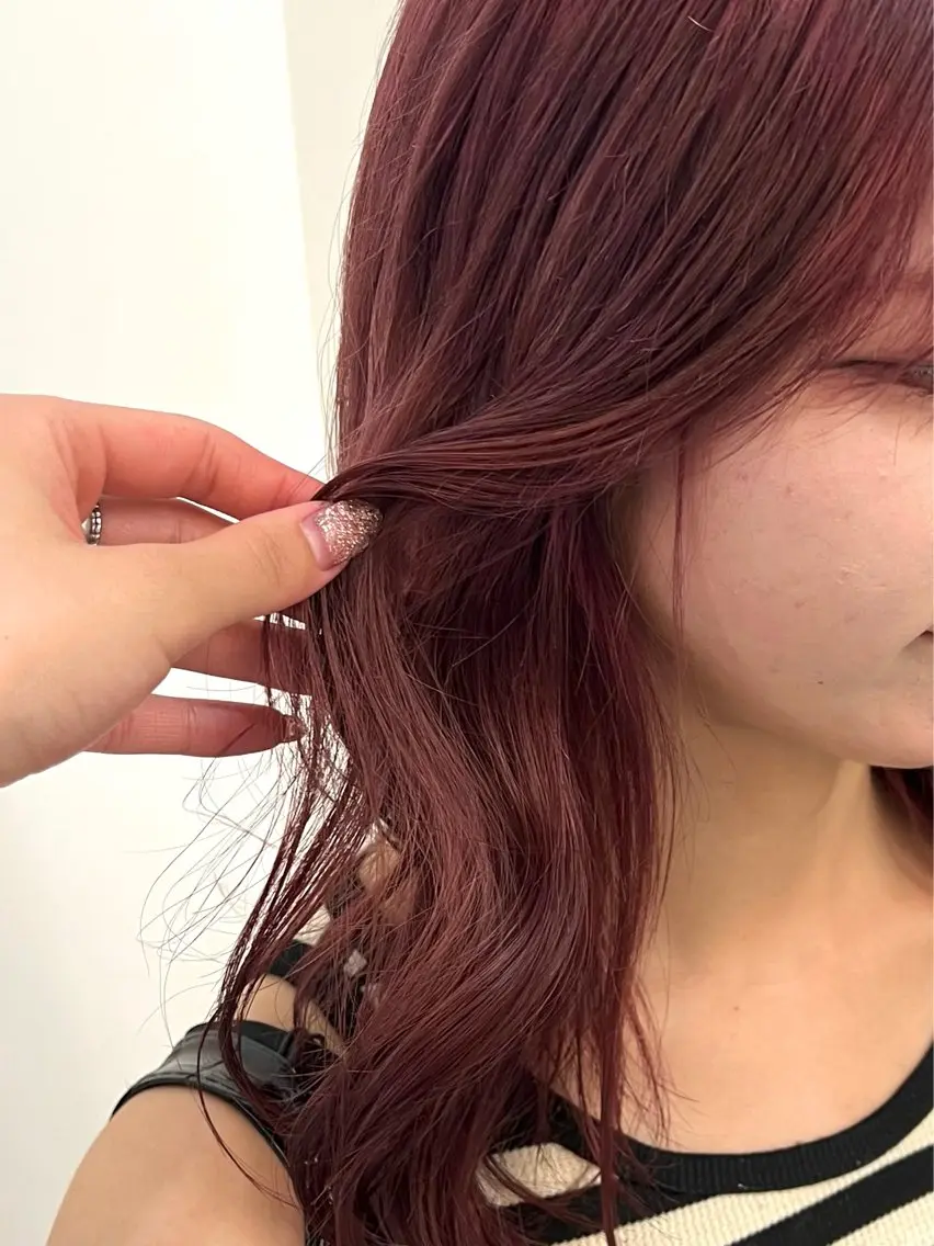 セミロング カラー ブリーチ カット ヘアカラー Ami ケアブリーチ/表参道のヘアスタイル