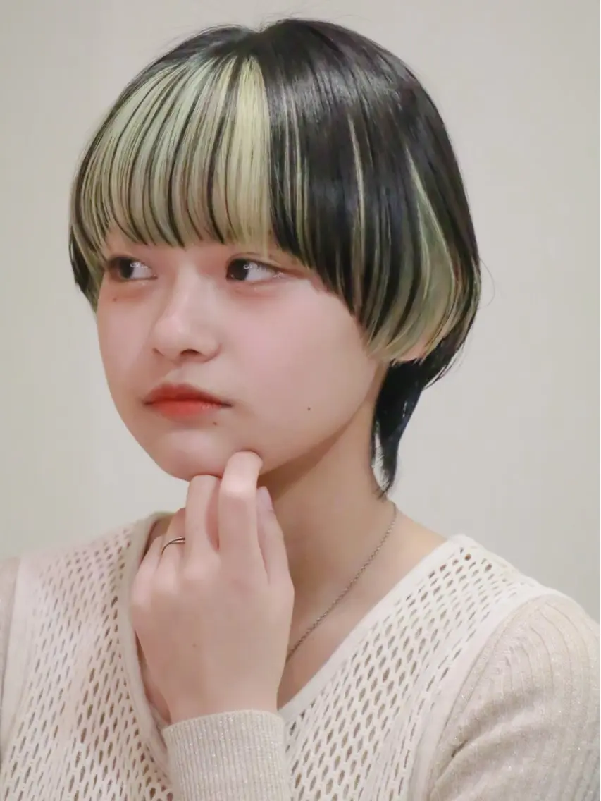 ショート カラー パーマ ヘアアレンジ 美艶ボブ イシイのヘアスタイル