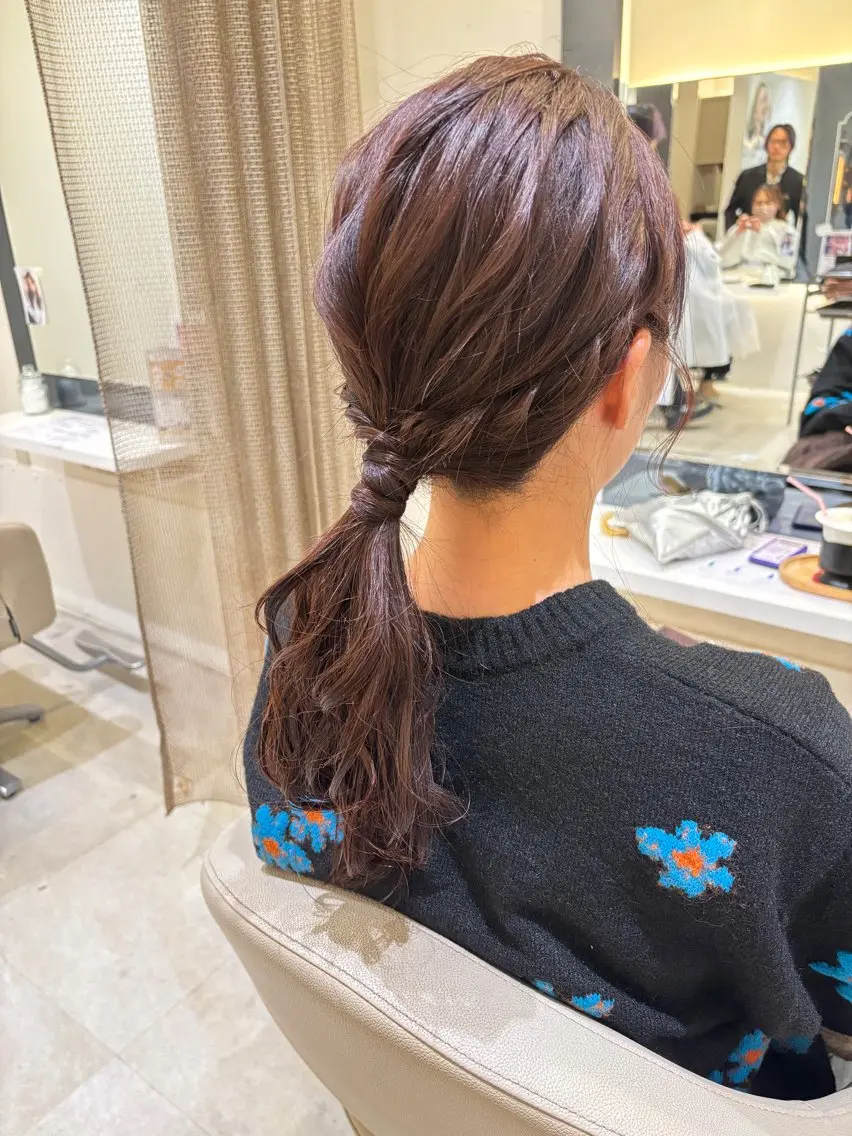 セミロング ヘアセット レイヤーカット /朝尾愛花のヘアスタイル