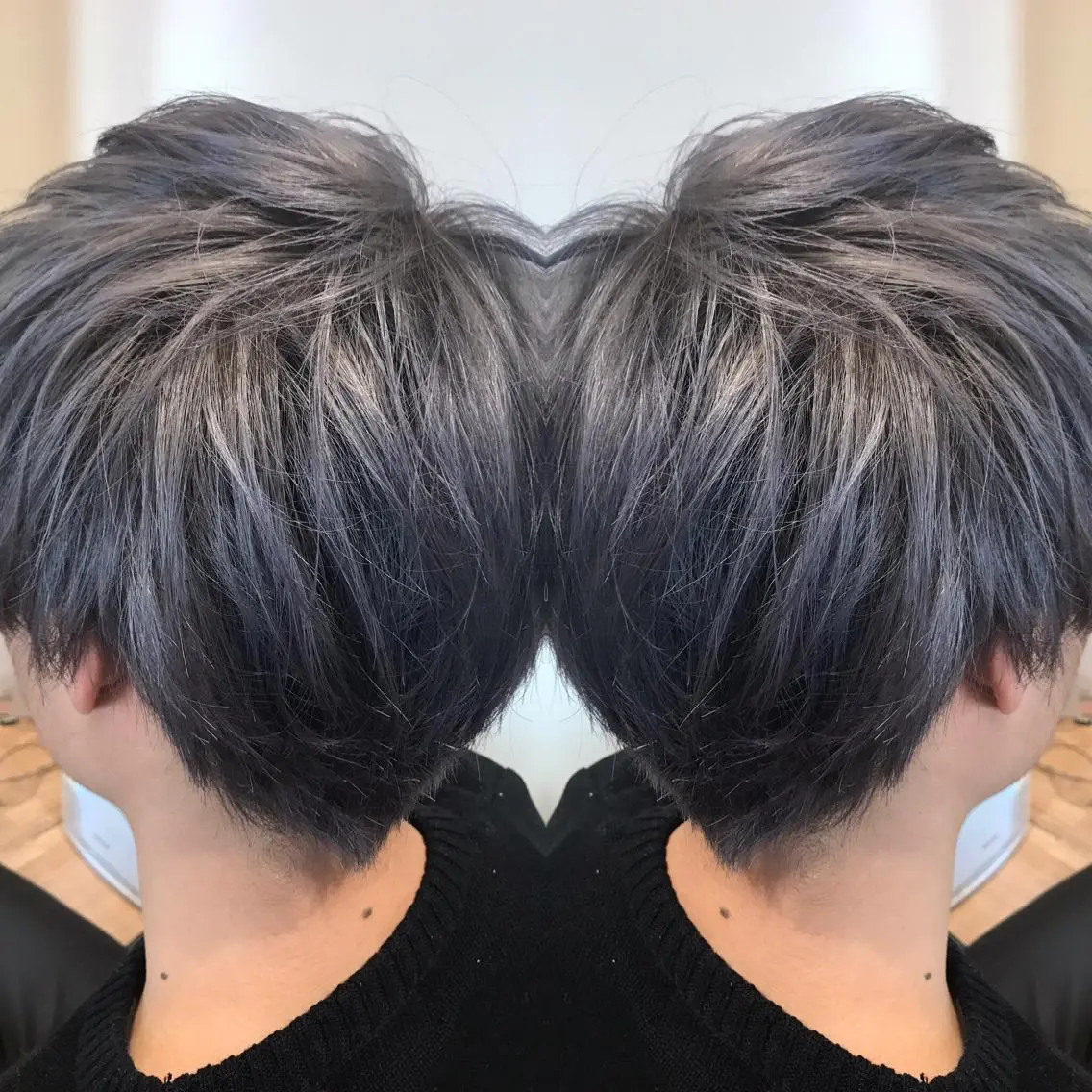ショート カラー メンズ メンズブリーチ ブリーチ シルバー ヘアカラー 大久保 隆蔵のヘアスタイル