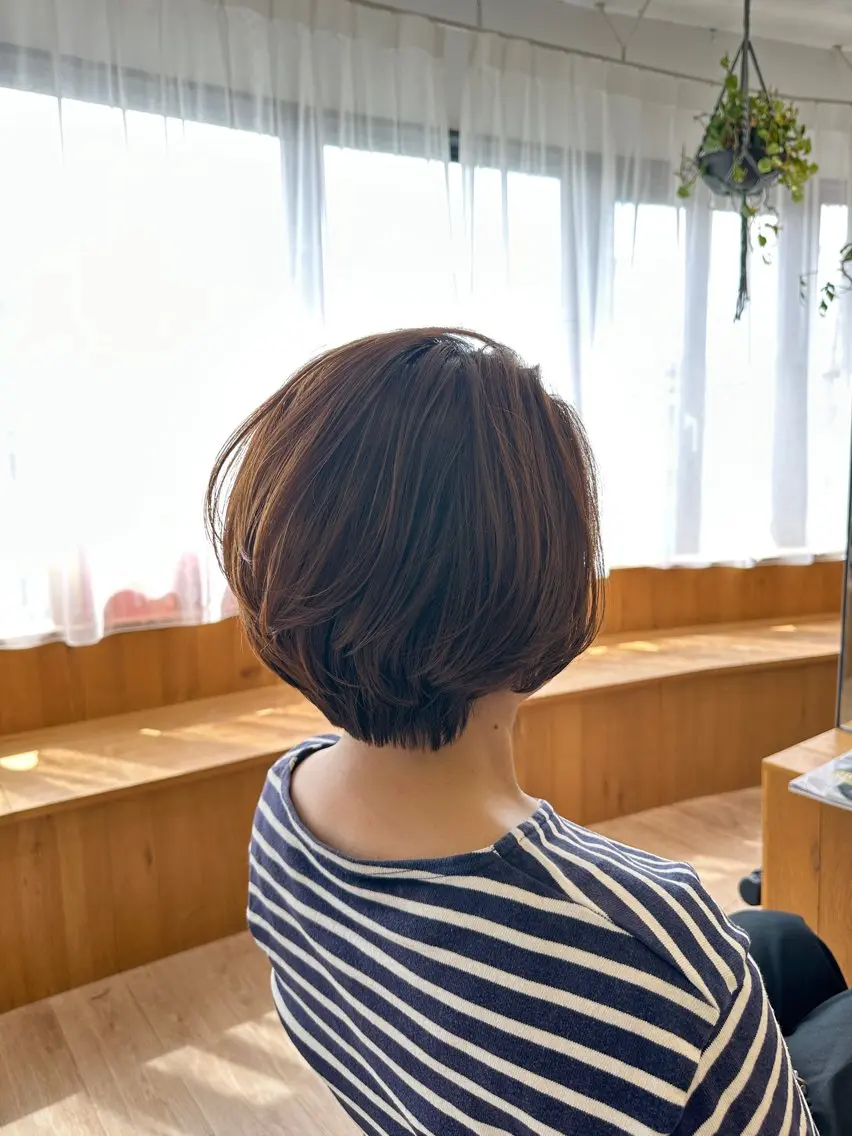 ショート 切りっぱなし/髪質 改善矯正/さやか🫧のヘアスタイル