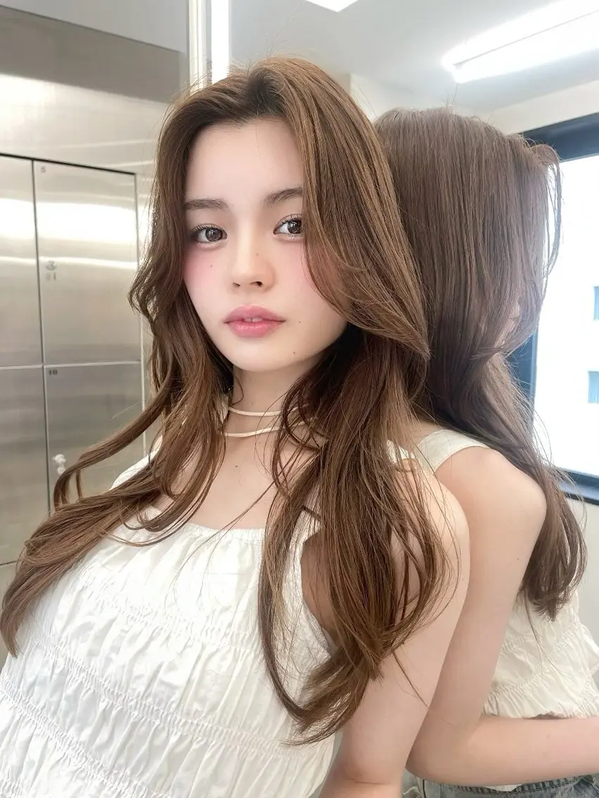 ロング カラー ベージュカラー レイヤーカット 🌟似合わせショート No.1🌟ホノのヘアスタイル