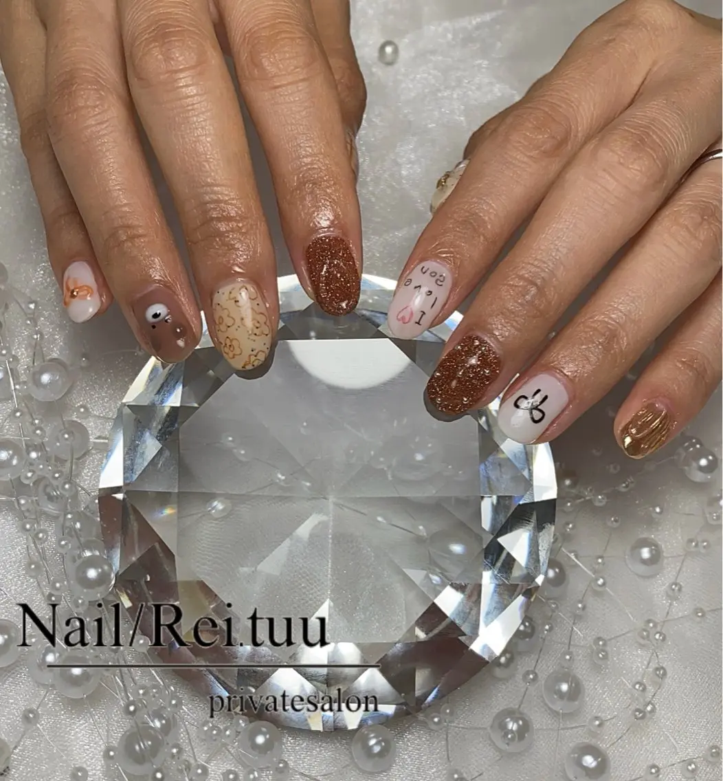 ネイル チークネイル フラッシュネイル フットネイル フレンチネイル ガラスフレンチ Nailsalon / Rei.tuuのネイルデザイン