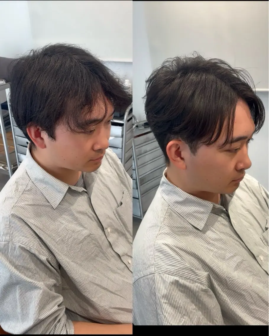 パーマ メンズ メンズパーマ リベイルけんた モデル募集のヘアスタイル