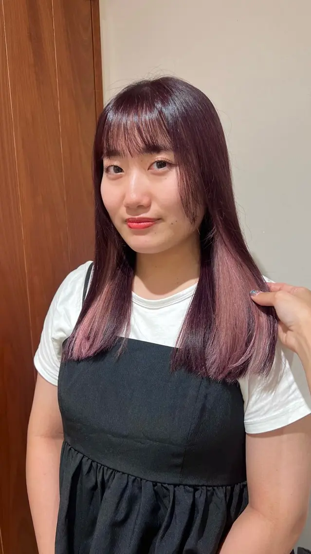 セミロング カラー ヘアカラー ミディアムレイヤー/ 艶カラー🎀　emiのヘアスタイル