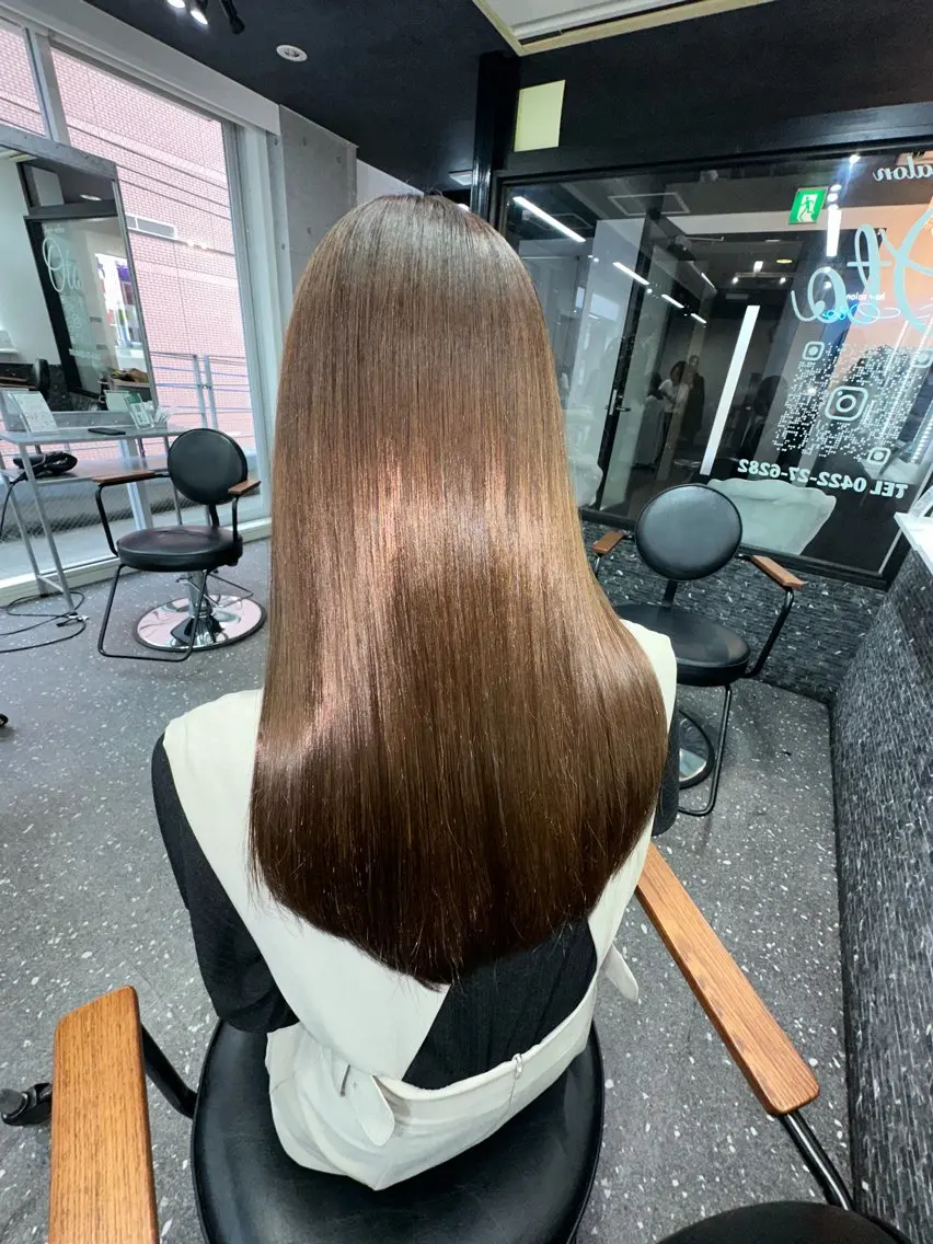 ロング カラー パーマ カット ヘアカラー 縮毛矯正 トリートメント 髪質改善⭐️縮毛矯正 中野⭐️Rinaのヘアスタイル