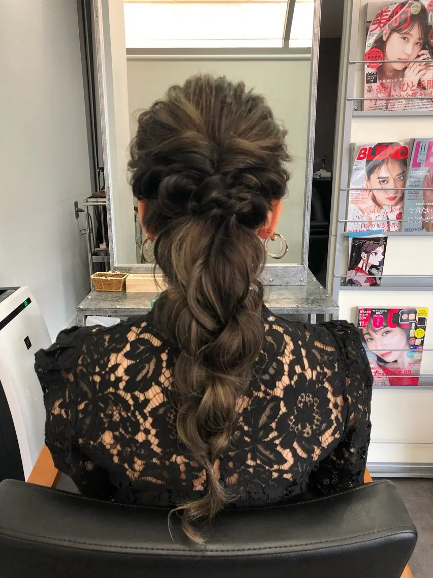 ロング ヘアアレンジ ヘアセット 大塚 貴之のヘアスタイル