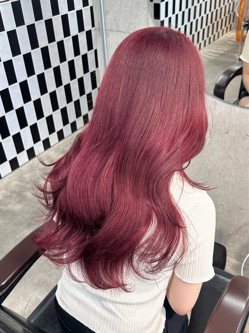 ロング ヘアカラー トリートメント 🤍ムラ修正ブリーチ 🤍原宿/YUUのヘアスタイル