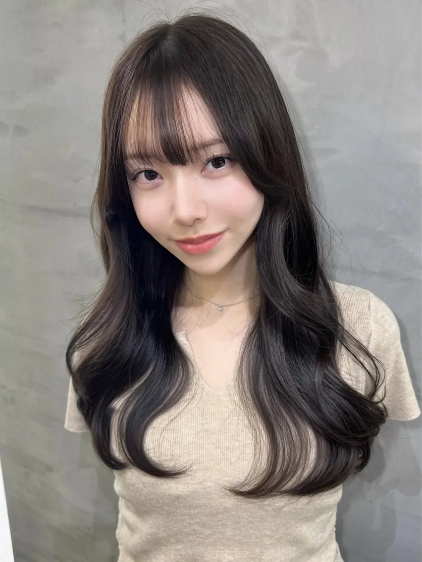 ロング カラー カット ヘアカラー トリートメント 美髪矯正/髪質改善 透明感カラー 千葉のヘアスタイル