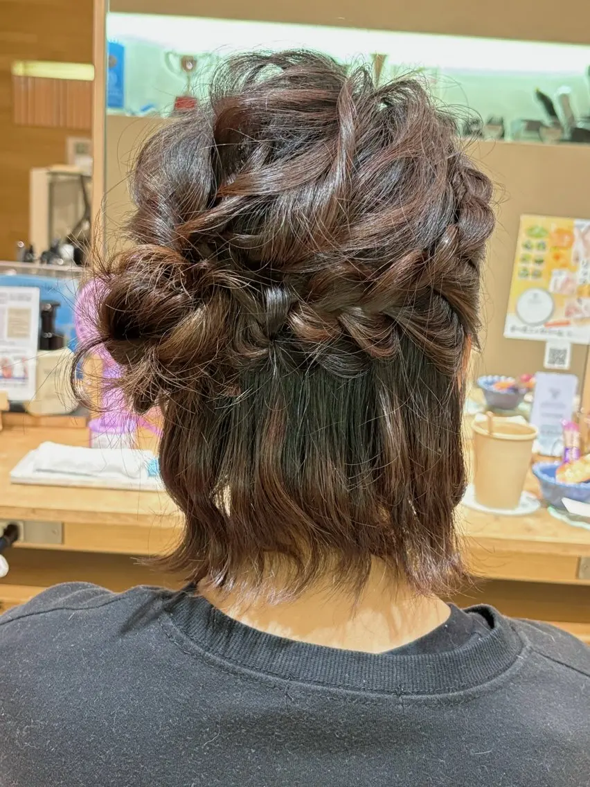 ショート ヘアアレンジ お団子ヘア ボブ 準優勝🥈🙇7/6 12時〜⭕️✨東美杏のヘアスタイル