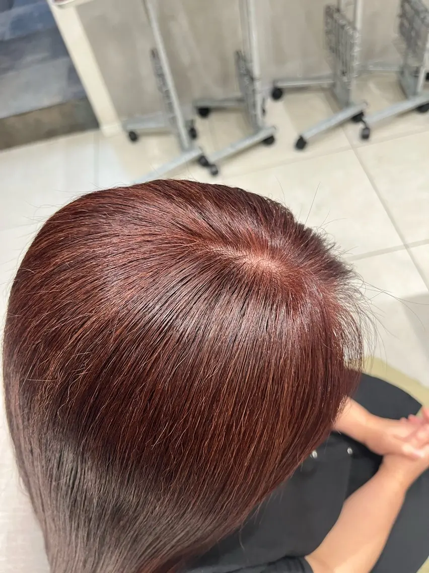 ロング ピンクブラウン 伏見 魅月のヘアスタイル