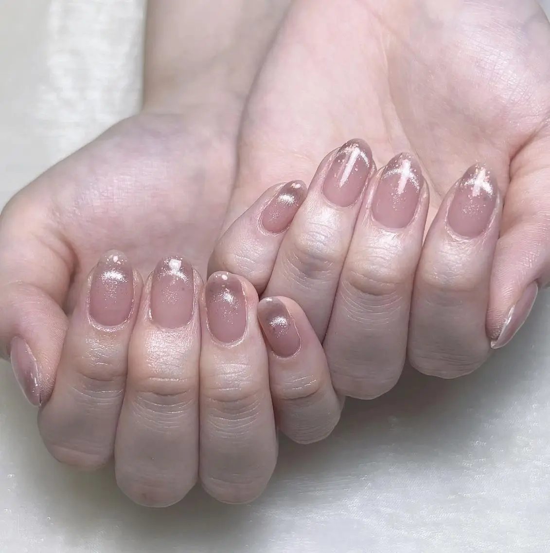 メンズ ネイル フレンチネイル マグネットネイル マグネットフレンチ Nail salon 木にいるのネイルデザイン