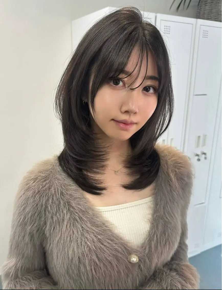 ミディアム ヘアアレンジ ミディアムレイヤー ハッシュカット レイヤーカット レイヤー✖️韓国 🇰🇷/藤藪孝太のヘアスタイル