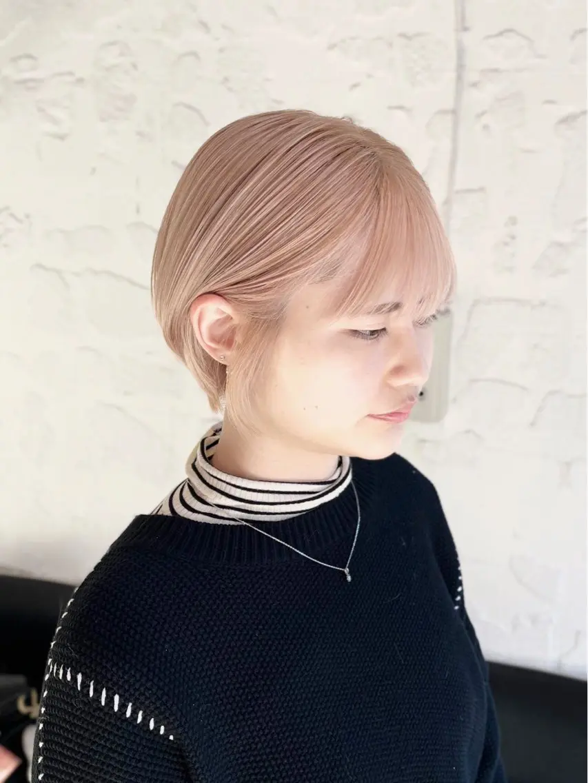 ショート カラー カット ヘアカラー トリートメント うるツヤハイトーン✨ /西川郁巳のヘアスタイル