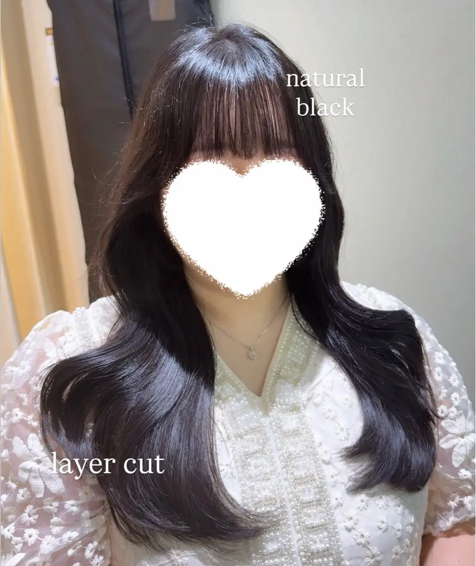 ロング ヘアカラー トリートメント 前髪、顔まわりカット 🎀ゆうなのヘアスタイル