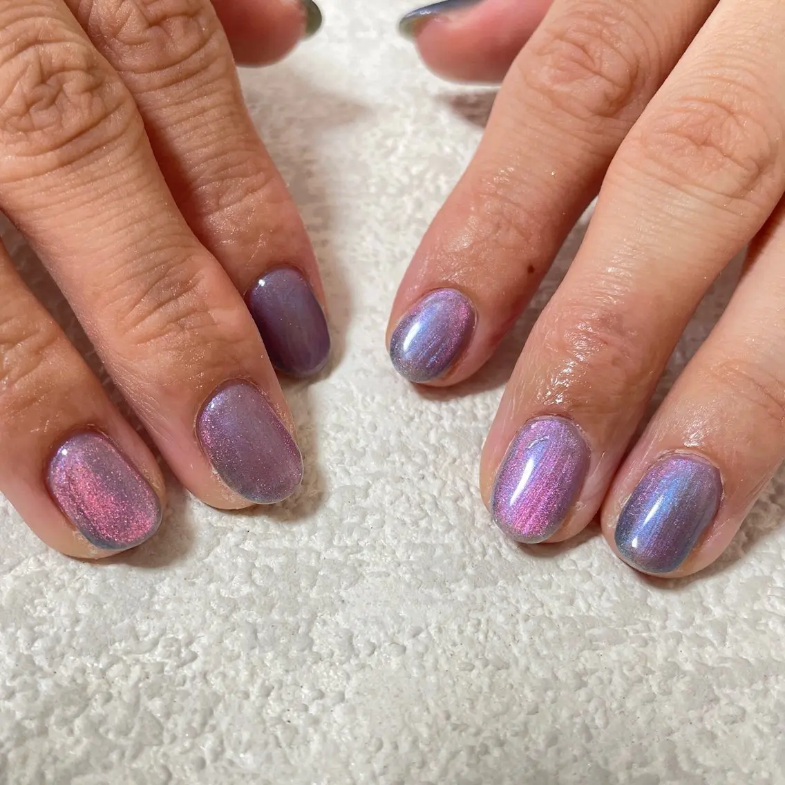 ネイル オーロラネイル フットネイル フレンチネイル ジェルネイル 韓国ネイル ハンドネイル mogunail &blowのネイルデザイン
