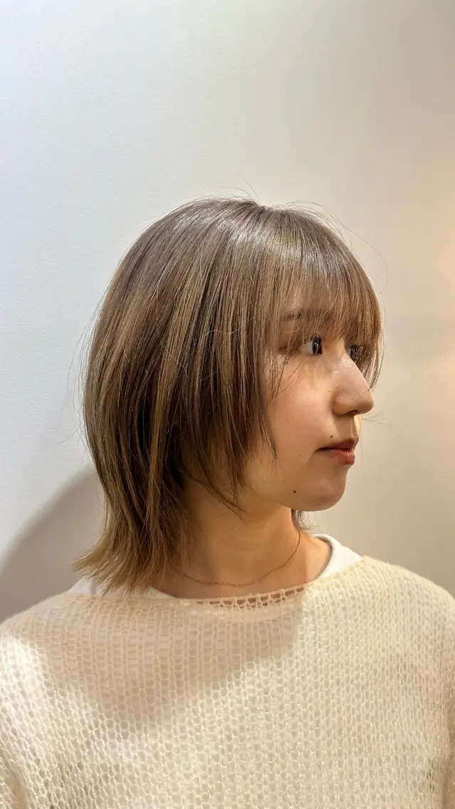 ミディアム ボブレイヤー ミディアムレイヤー ボブ レイヤーカット ウルフカット 🌿ボブ パーマ高橋啓太🌿のヘアスタイル